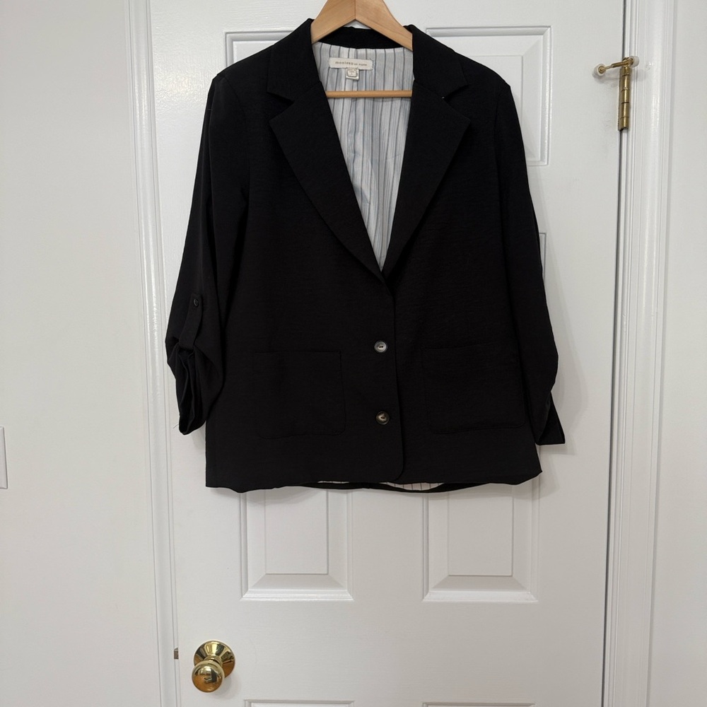 Monteau Los Angeles Black Women's Blazer Size Large